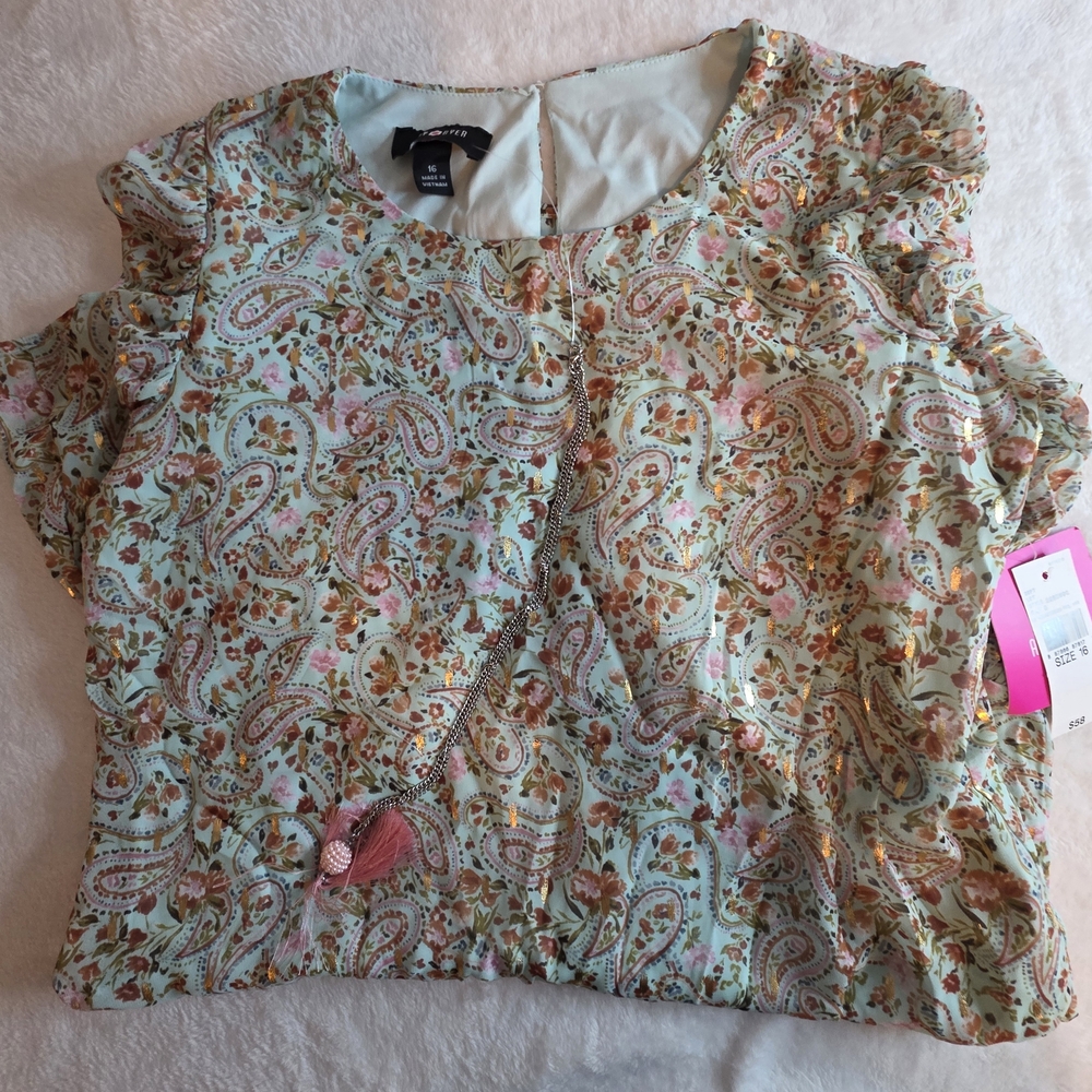 NWT Womens Ann Byer Size 16 Boho Paisley Dress